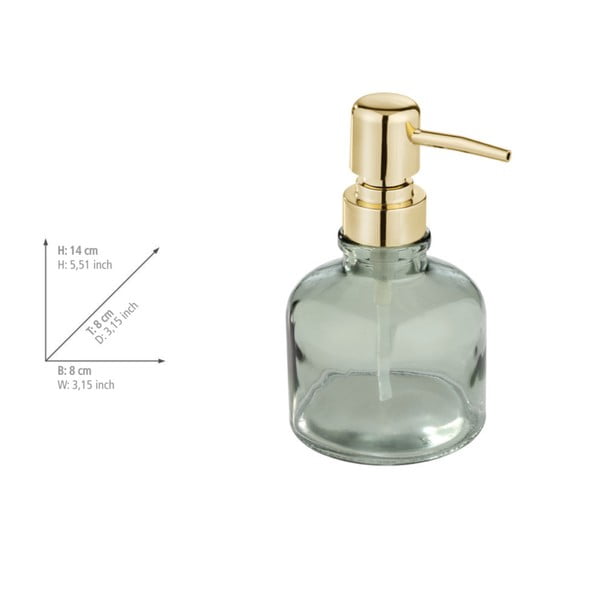 Dozator de săpun lichid verde mentă din sticlă 200 ml Atessa – Wenko-image-4