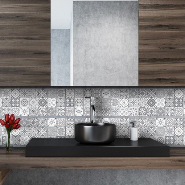 Set 6 autocolante de perete Ambiance Friezes Tiles Lia, 5 x 30 cm-image-1