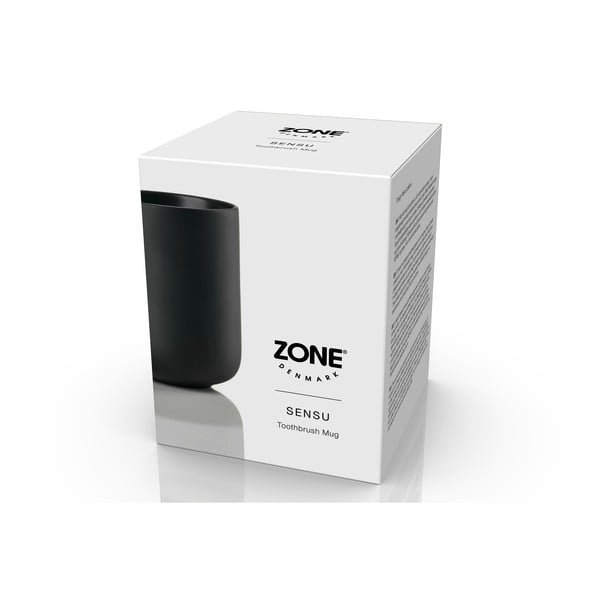 Suport pentru periuța de dinți negru din gresie ceramică Sensu – Zone-image-4