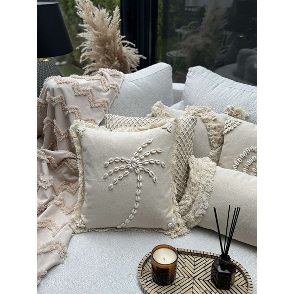 Față de pernă din bumbac 43x43 cm Seashells – Mioli Decor-image-2