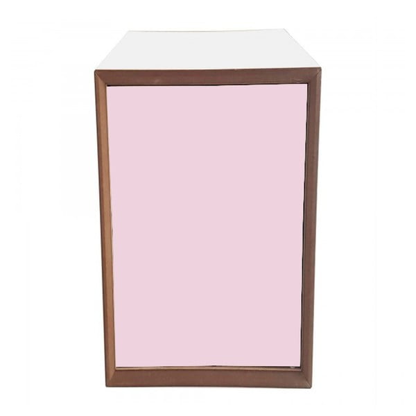 Raft Ragaba PIXEL, 40 x 80 cm, cadru alb - ușă roz