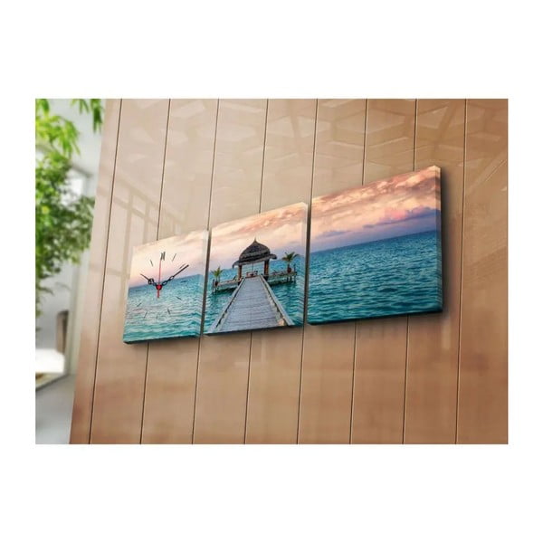 Ceas cu tablou Na mole, 90 x 28 cm-image-2