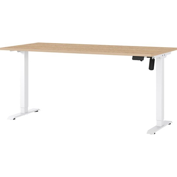 Birou reglabil cu blat cu aspect de lemn de stejar cu înălțime ajustabilă electric 80x160 cm Boras – Germania