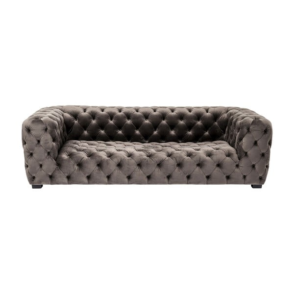 Canapea gri închis cu tapițerie din imitație de piele 238 cm Metropol – Kare Design