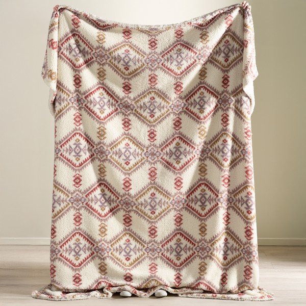 Pătură în culoare naturală 240x200 cm Navajo Fleece – Catherine Lansfield-image-1
