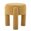 Scaun tip taburet galben ocru tapițat Bruno – Bloomingville