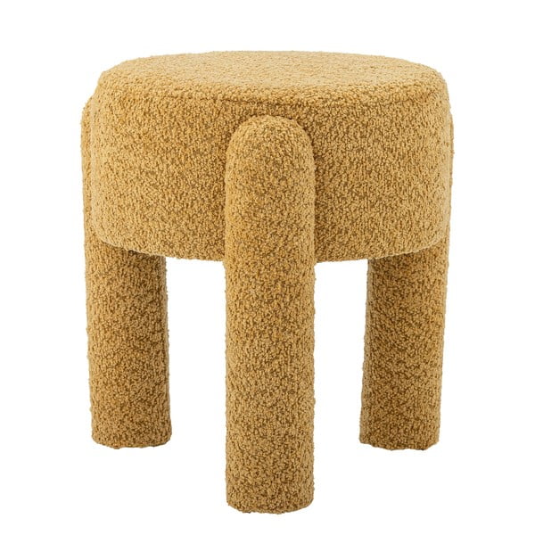 Scaun tip taburet galben ocru tapițat Bruno – Bloomingville