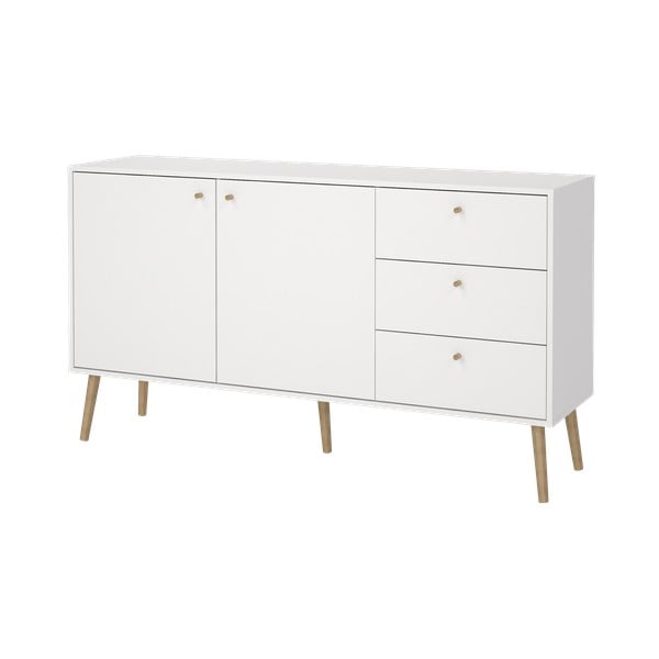 Comodă albă joasă 149x82 cm Bodo – Tvilum-image-4