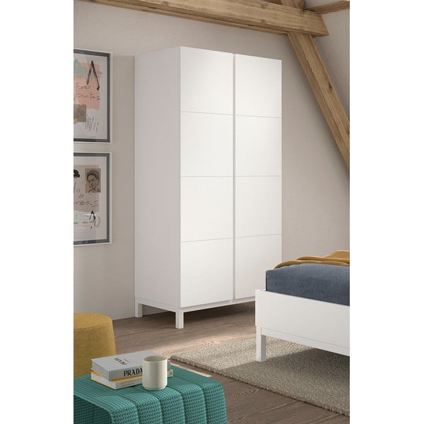 Șifonier de copii alb 99x196x58 cm Eva – Vipack-image-1