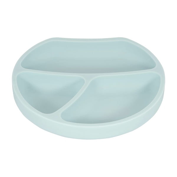 Farfurie pentru copii albastru-deschis din silicon 19x20,5 cm – Kindsgut-image-2