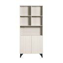 Bibliotecă crem din lemn de pin 90x200 cm Miller – WOOOD