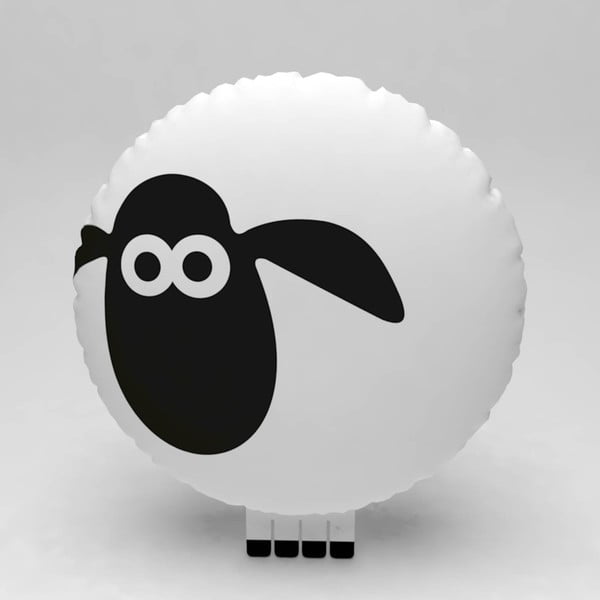 Pernă Anim Sheep, alb-negru