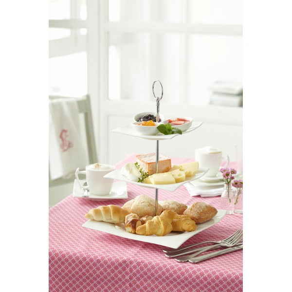 Platou din porțelan cu 3 nivele Maxwell & Williams Motion, alb-image-1