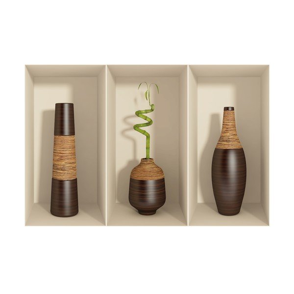 Set 3 autocolante 3D Ambiance Bamboo-image-1