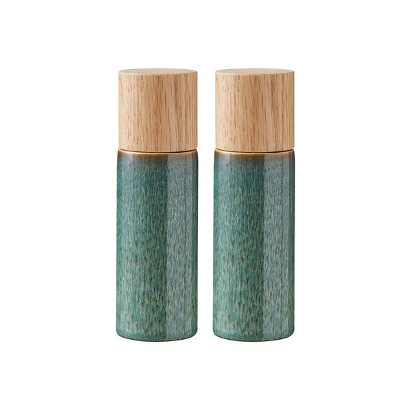 Set de râșnițe de sare și piper verde 2 buc. din ceramică Gastro Green – Bitz