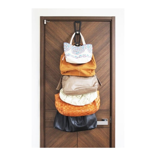 Cuier pentru genți cu 6 cârlige YAMAZAKI Kanazawa, negru-image-2