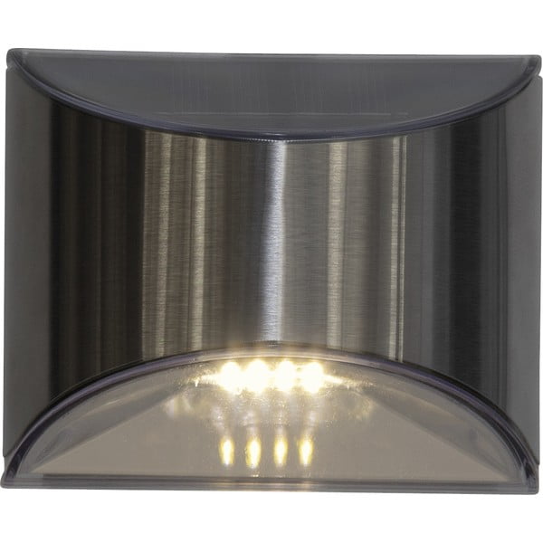 Set de 2 lămpi de perete solare cu LED-uri din oțel inoxidabil Star Trading Wally, înălțime 8 cm-image-4