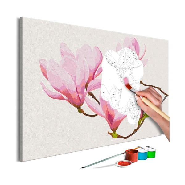 Set DIY pentru crearea unei picturi pe pânză Artgeist Floral Twig, 60 x 40 cm