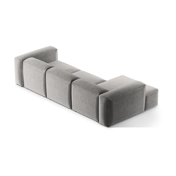 Colțar gri deschis (cu colț pe partea stângă/cu șezlong) Bergamo – Cosmopolitan Design-image-4