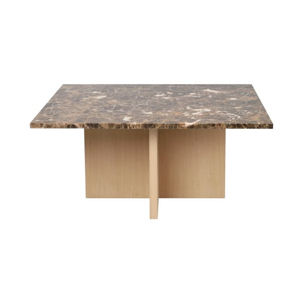 Măsuță de cafea maro/în culoare naturală din marmură 90x90 cm Brooksville - Rowico-image-3