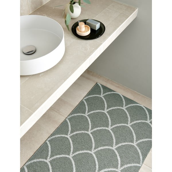 Covor tip traversă pentru interior și exterior verde 70x300 cm Kotte Army Sage – Pappelina-image-1