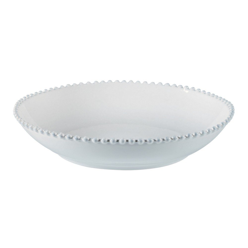 Farfurie adâncă pentru salată/paste din gresie ceramică Costa Nova Pearl, ⌀ 34 cm, alb