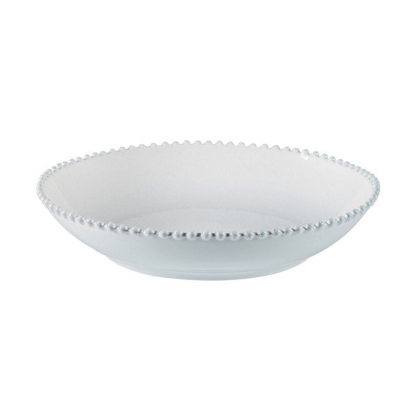 Farfurie adâncă pentru salată/paste din gresie ceramică Costa Nova Pearl, ⌀ 34 cm, alb