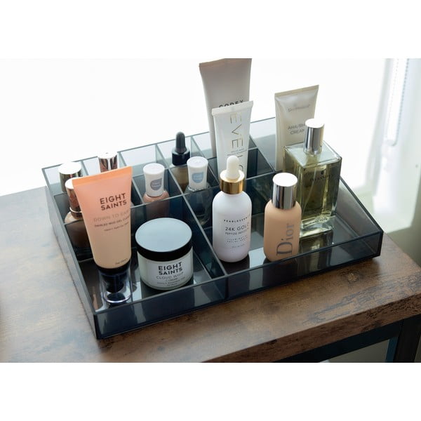 Organizator de baie negru mat pentru cosmetice din plastic reciclat Cosmetic Station – iDesign-image-1