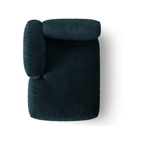 Modul pentru canapea modulară albastru închis cu tapițerie din catifea (cu colț pe partea stângă) Martina – Micadoni -image-3