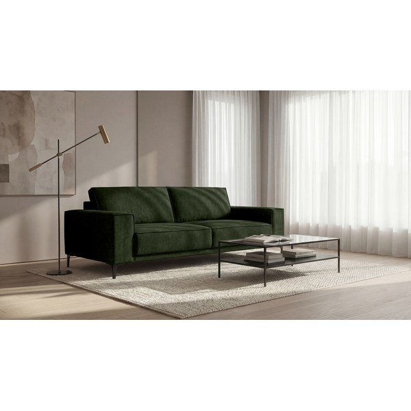 Canapea verde cu tapițerie din chenille 224 cm Copenhagen – Scandic-image-1