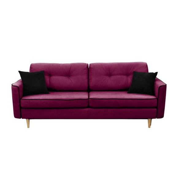 Canapea extensibilă cu 3 locuri Mazzini Sofas Ivy, violet