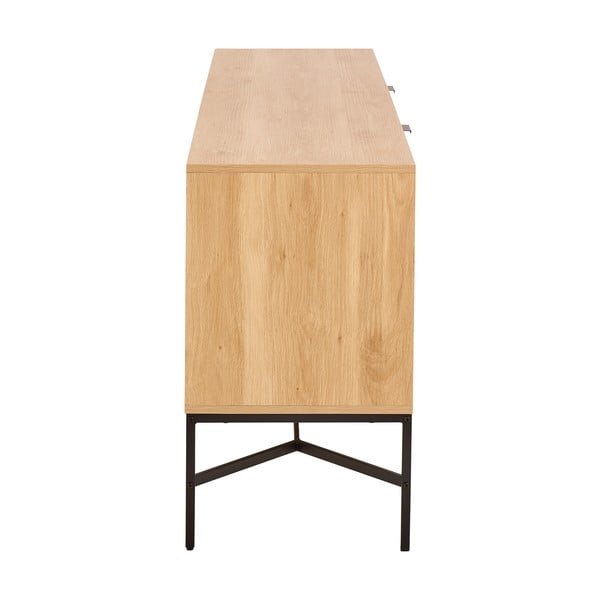 Comodă în culoare naturală cu aspect de lemn de stejar 180x70x40 cm Jaipur – Actona-image-3