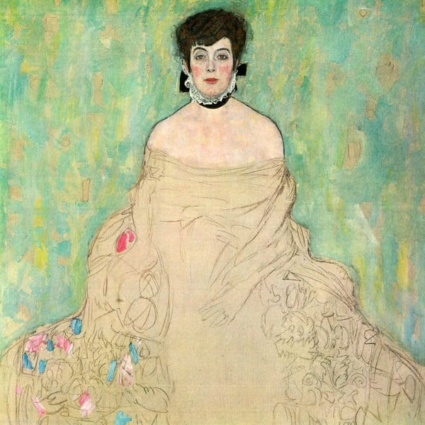 Reproducere tablou Gustav Klimt - Amalie Zuckerkandl, 40 x 40 cm