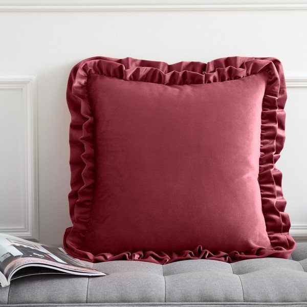 Pernă decorativă din catifea 43x43 cm Velvet Double Frill – Catherine Lansfield-image-1