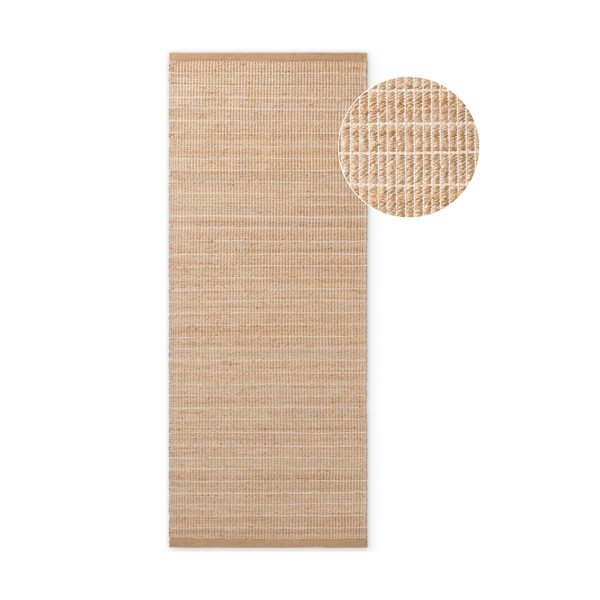 Covor tip traversă în culoare naturală reversibil/țesut manual din amestec de iută 80x300 cm Birka – Villeroy&Boch
