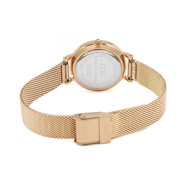Ceas de damă Daniel Wellington Petite Mel, ⌀ 28 mm, alb-roz auriu-image-2