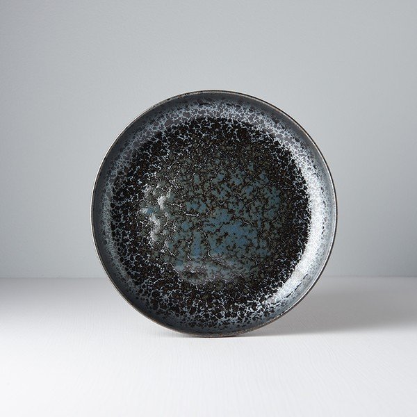 Farfurie din ceramică cu margine înaltă MIJ Pearl, ø 22 cm, negru - gri-image-2