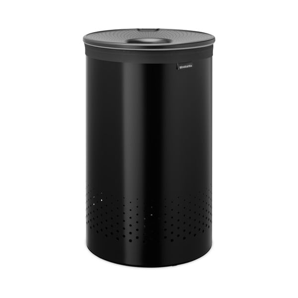 Coș de rufe negru mat din metal 60 l – Brabantia