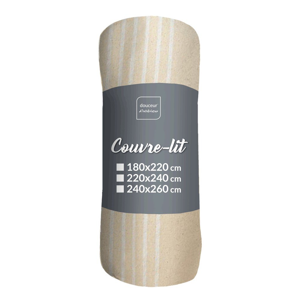 Cuvertură bej 220x240 cm Adele – douceur d'intérieur