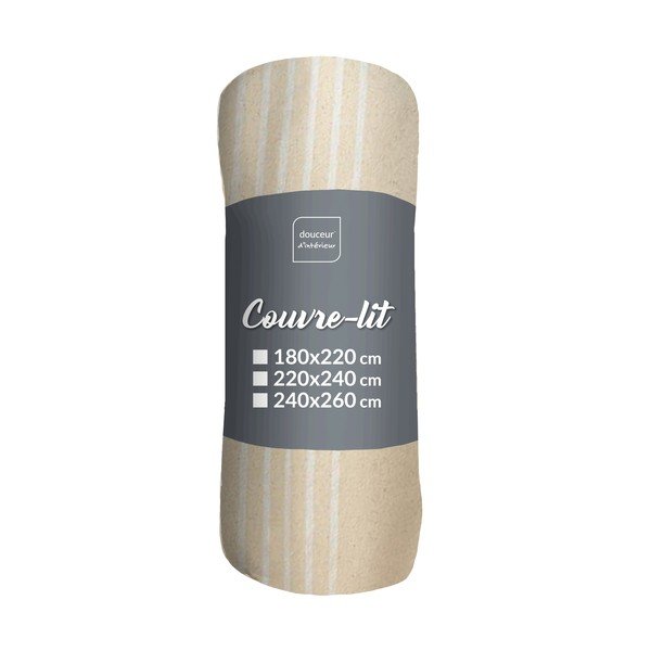 Cuvertură bej 240x260 cm Adele – douceur d'intérieur