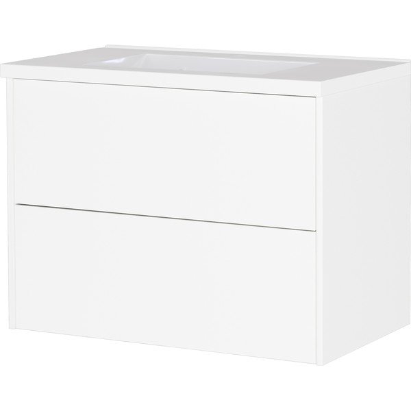 Dulap sub chiuvetă alb suspendat cu aspect mat 81x61 cm Bodera – Germania