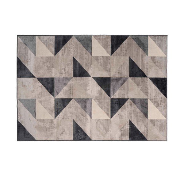 Covor gri/bej din amestec de bumbac 140x200 cm Graphic – douceur d'intérieur-image-4