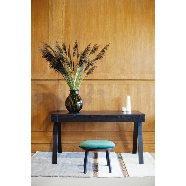 Taburet tapițat din catifea EMKO Naïve, verde-negru-image-4