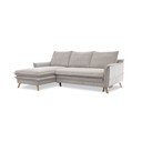 Colțar grej extensibil/cu spațiu de depozitare (cu colț pe partea stângă/cu șezlong) Charming Charlie – Miuform