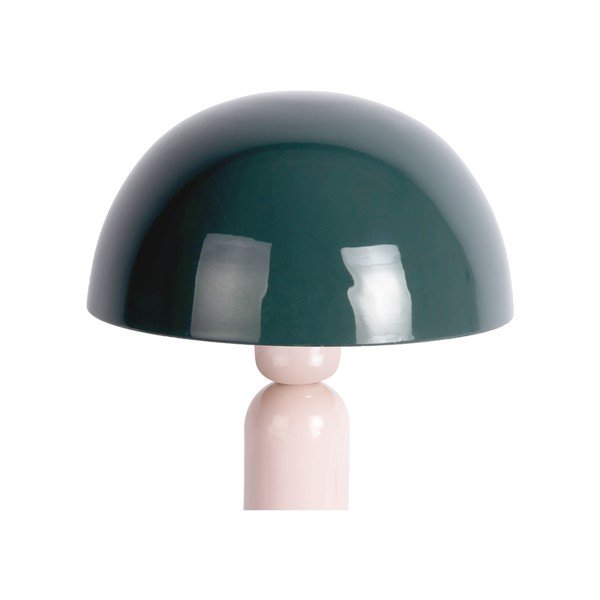 Veioză verde-închis/roz-deschis din metal (înălțime 30 cm) Firenze round – Leitmotiv-image-1