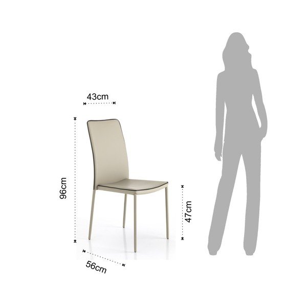 Scaune de dining bej 2 buc. Kable – Tomasucci-image-2