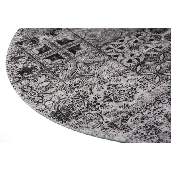 Covor gri lavabil rotund ø 100 cm – Vitaus-image-2
