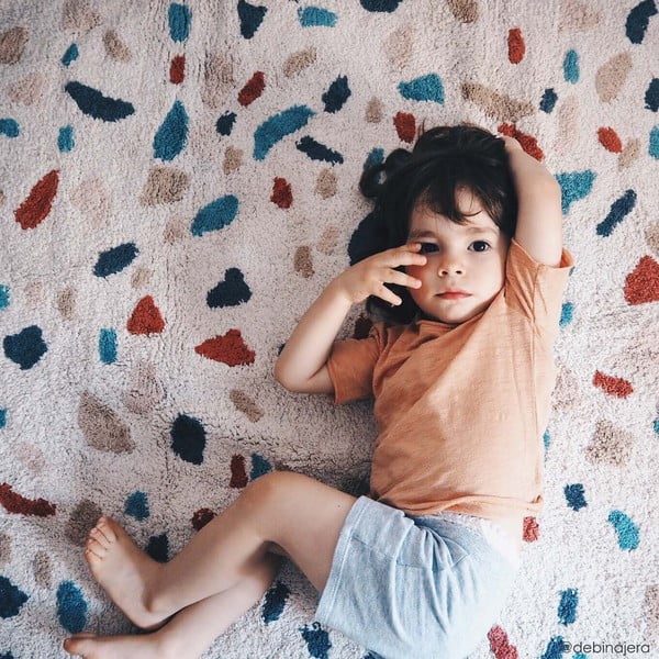 Covor crem lavabil/țesut manual din bumbac 140x200 cm Terrazzo Marble – Lorena Canals-image-4