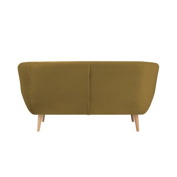 Canapea cu 2 locuri Mazzini Sofas BENITO, galben muștar-image-1