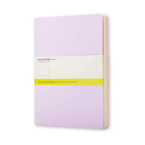 Set 3 notebook, Moleskine Cahier Pastel, XL,  hârtie albă